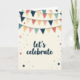 Bunting Birthday Card
