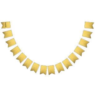 Bunting Gold Foil Shiny Party Banner Customise