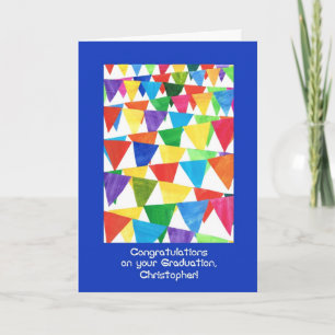 Bunting Graduation Congratulations for Christopher Card