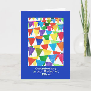 Bunting Graduation Congratulations for Ethan Card