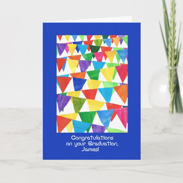 Bunting Graduation Congratulations for James Card (Front)
