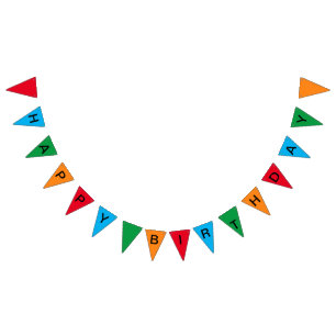 Bunting - Happy Birthday Circus Design  Bunting