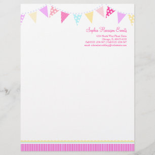 Bunting party events letterhead