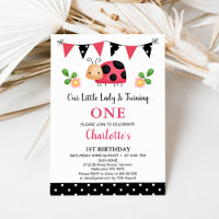 Bunting Red Black Our Little Ladybug 1st Birthday