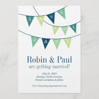 Bunting Save the Date Invitation