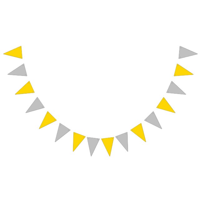 Bunting: Triangular - Gold & Silver Triangles. Bunting (All)