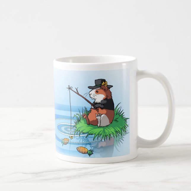 Bunty the Guinea Pig goes Carrot Fishing Coffee Mug (Right)
