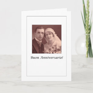 Buon Anniversario - Happy Anniversary in Italian Card