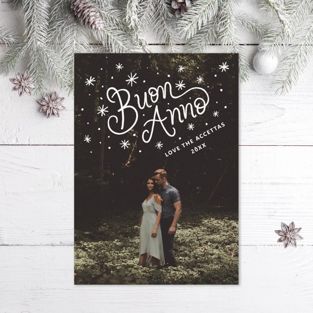 Buon Anno Italian New Year Photo Holiday Card (Creator Uploaded)
