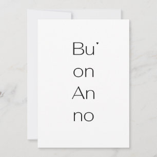 Buon Anno - minimalistic typography card