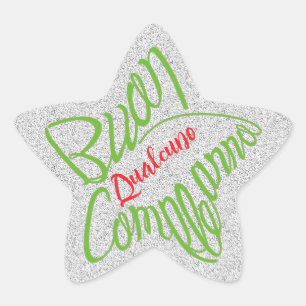 Buon compleanno a forma di stella star sticker