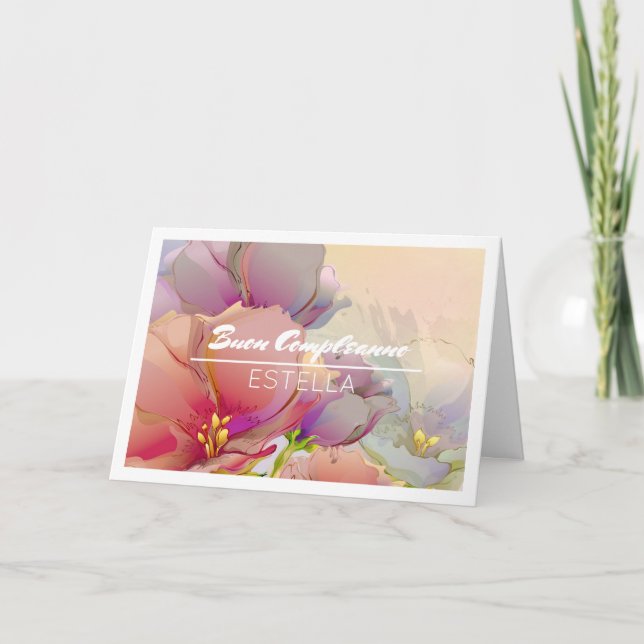 Buon Compleanno Custom Name Birthday Cards (Front)
