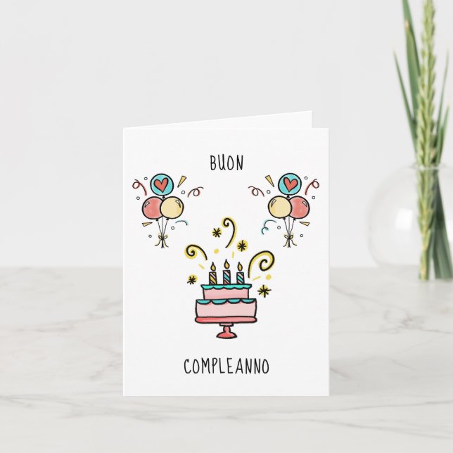 Buon Compleanno | Happy Birthday Card (Front)