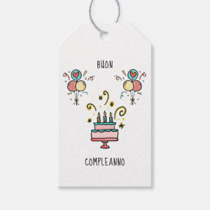 Buon Compleanno Happy Birthday Gift Tags