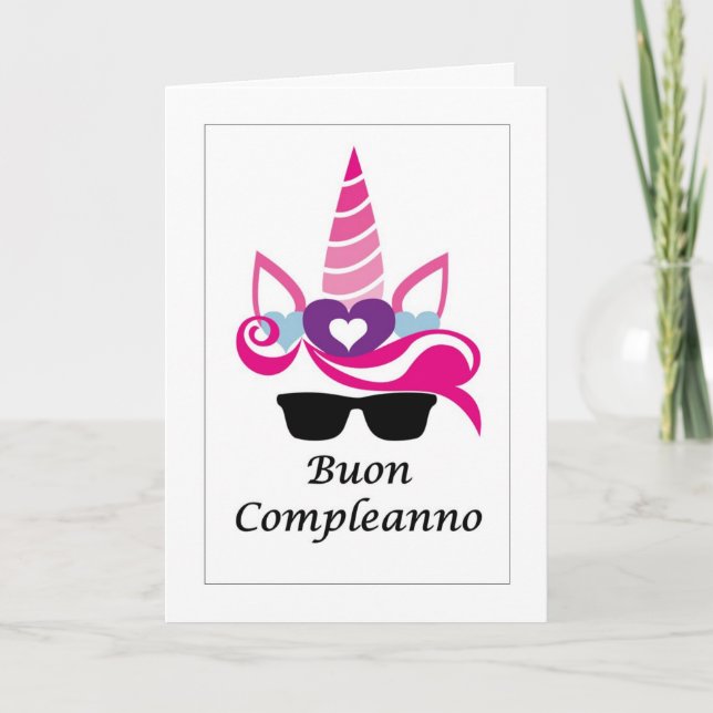 Buon Compleanno - Happy Birthday in Italian Card (Front)