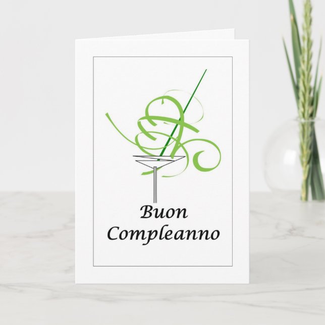 Buon Compleanno - Happy Birthday in Italian Card (Front)