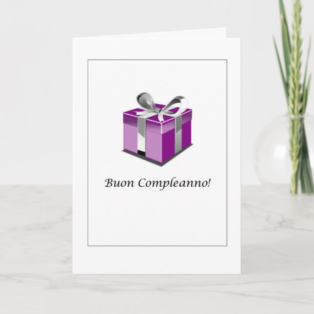 Buon Compleanno - Happy Birthday in Italian Card (Front)