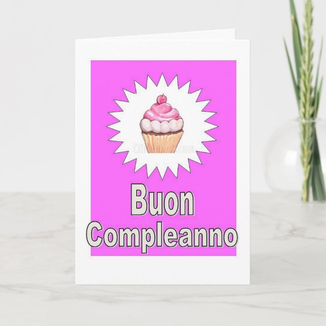 Buon Compleanno - Happy Birthday in Italian Card (Front)