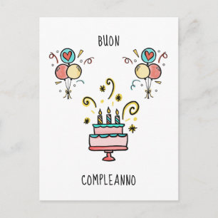 Buon Compleanno   Happy Birthday Postcard