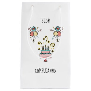 Buon Compleanno   Happy Birthday Small Gift Bag