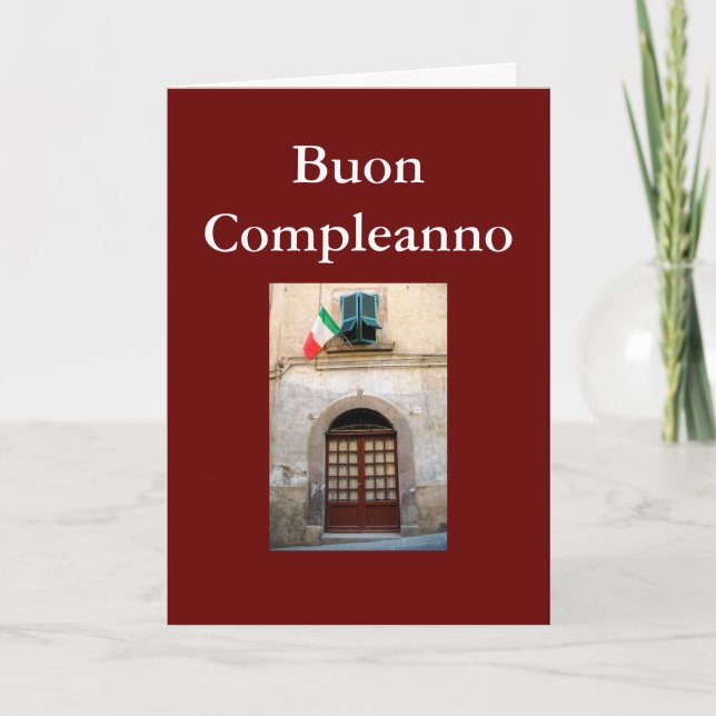 "BUON COMPLEANNO" ITALIAN BIRTHDAY CARD (Front)