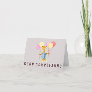 Buon Compleanno Italian Birthday Card