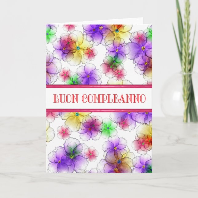 Buon Compleanno Italian Birthday card (Front)
