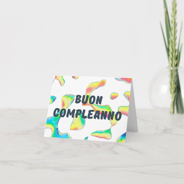 Buon compleanno, Italian happy birthday  Card (Front)