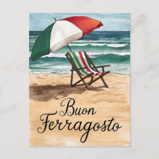 Buon ferragosto italian Celebration Day Holiday Postcard