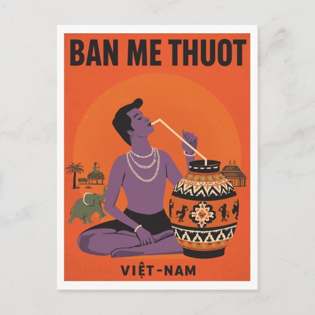 Buon Ma Thuot Jar Wine Viet Nam Travel Postcard (Front)