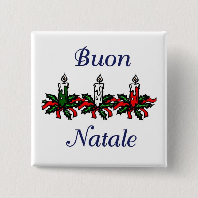 Buon Natale 15 Cm Square Badge (Front)