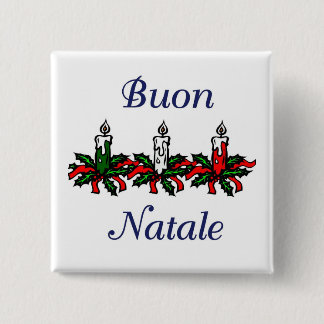 Buon Natale 15 Cm Square Badge