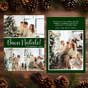 Buon Natale 4 Photo Flat Holiday Card