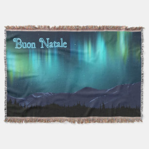 Buon Natale - Aurora Borealis Throw Blanket