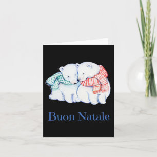 Buon Natale Bears Merry Christmas Good Christmas Card