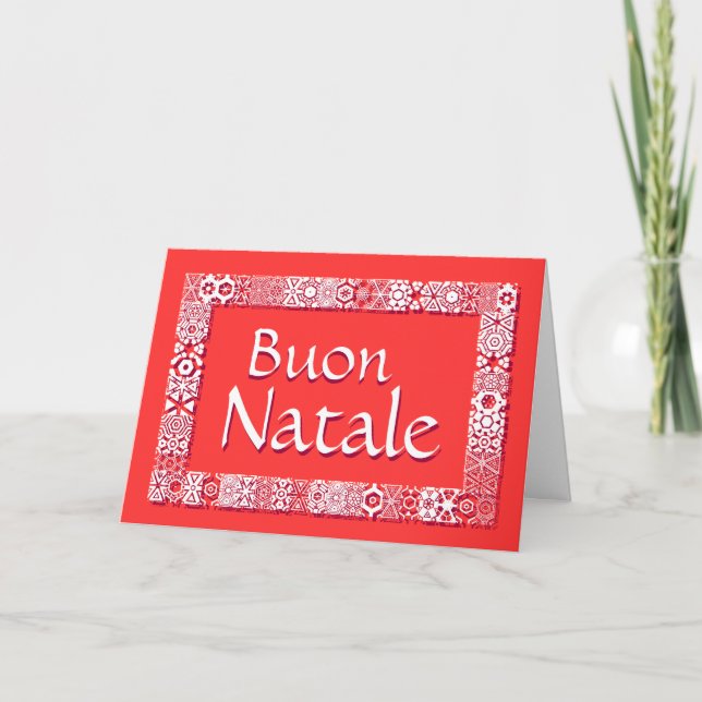 Buon Natale Biglietto Di Auguri — Saluto in Carta Holiday Card (Front)