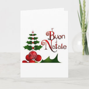 BUON NATALE / BUON ANNO ITALIAN SANTA HOLIDAY CARD