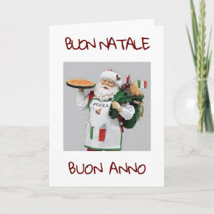 BUON NATALE / BUON ANNO ITALIAN SANTA HOLIDAY CARD