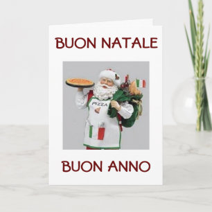 BUON NATALE / BUON ANNO ITALIAN SANTA HOLIDAY CARD