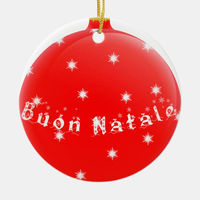 Buon Natale Ceramic Tree Decoration (Front)
