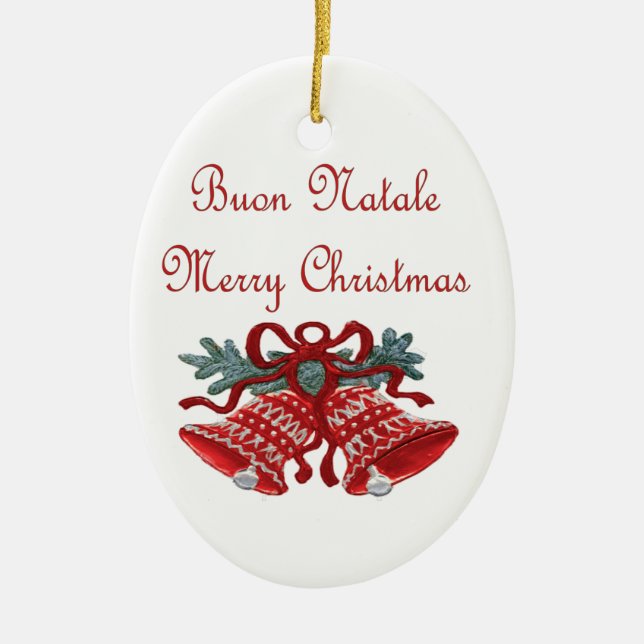 Buon Natale Ceramic Tree Decoration (Front)