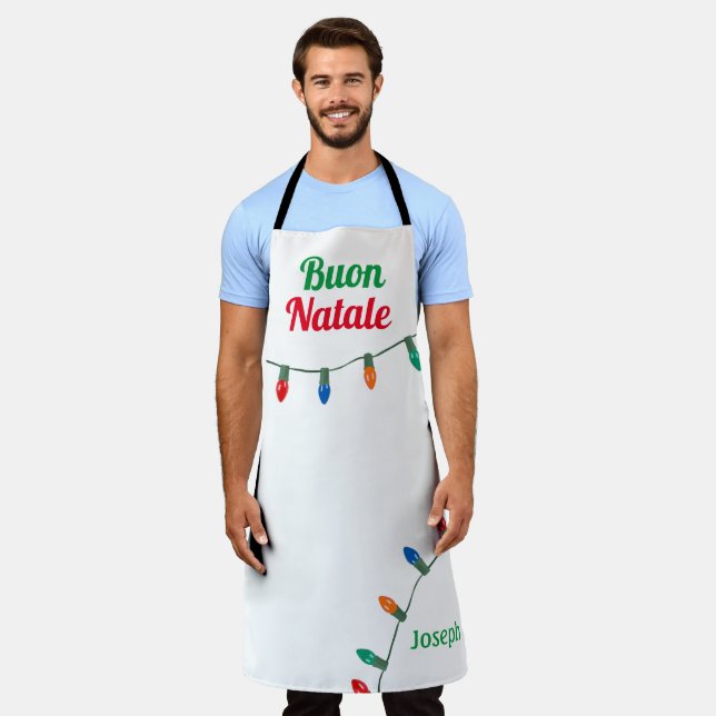Buon Natale Christmas Lights apron (Worn)