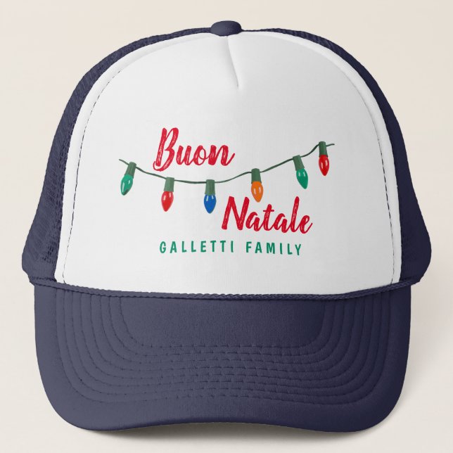 Buon Natale Christmas Lights Hat (Front)