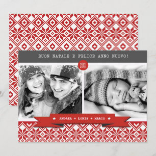 Buon Natale. Christmas Photo Card in Italian