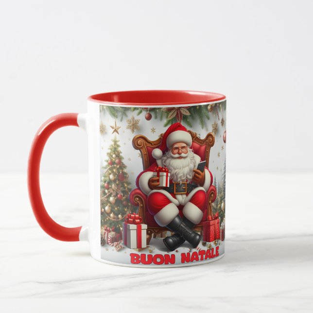 Buon Natale Christmas Santa Classic Mug (Left)