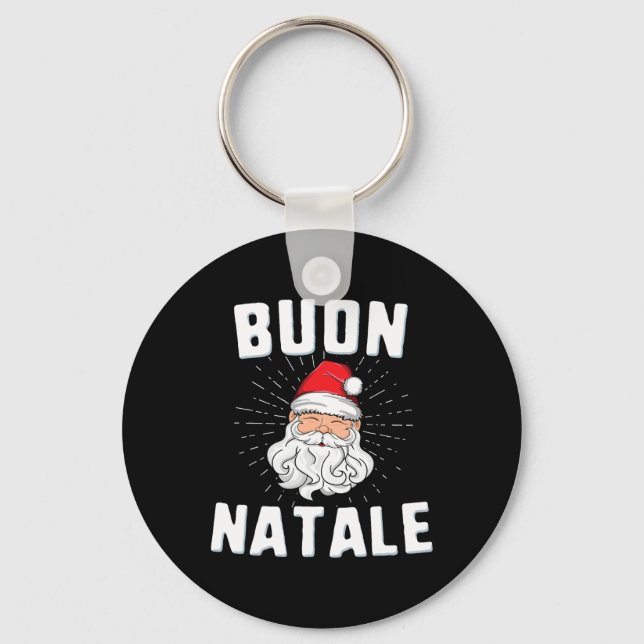 Buon natale christmasitaly italian santa babbo  key ring (Front)