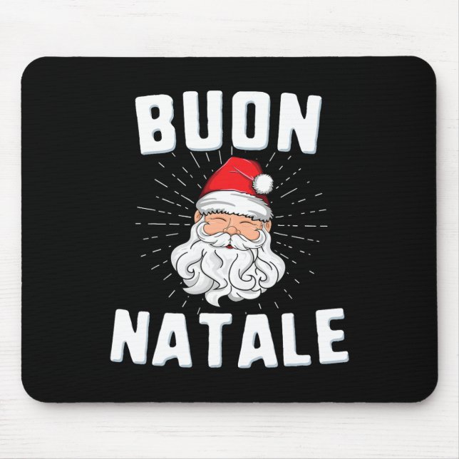Buon natale christmasitaly italian santa babbo  mouse mat (Front)