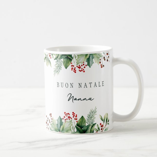 Buon Natale Custom Nonna  Coffee Mug (Right)