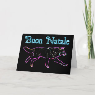 Buon Natale - Electric Wolf Holiday Card