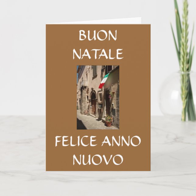BUON NATALE, FELICE ANNO NUOVO HOLIDAY CARD (Front)